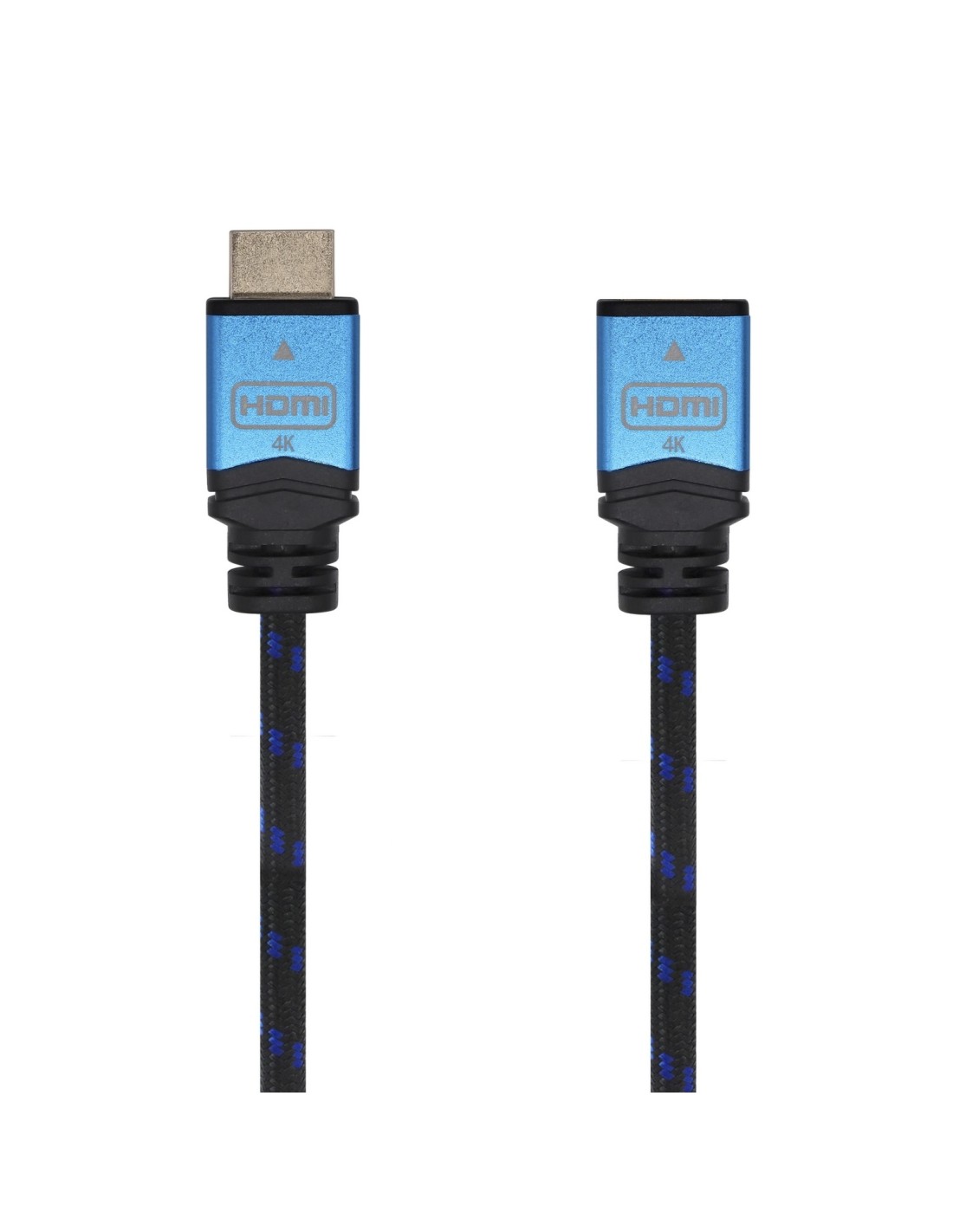 Aisens Cable Hdmi V2.0 prolongador premium alta velocidad macho a hembra negro azul