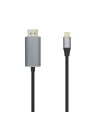 AISENS Cable displayport macho a usb tipo-c macho 1.8m aluminio negro