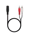 Nanocable Cable de audio 2 x RCA/3,5mm 1,5 m Negro