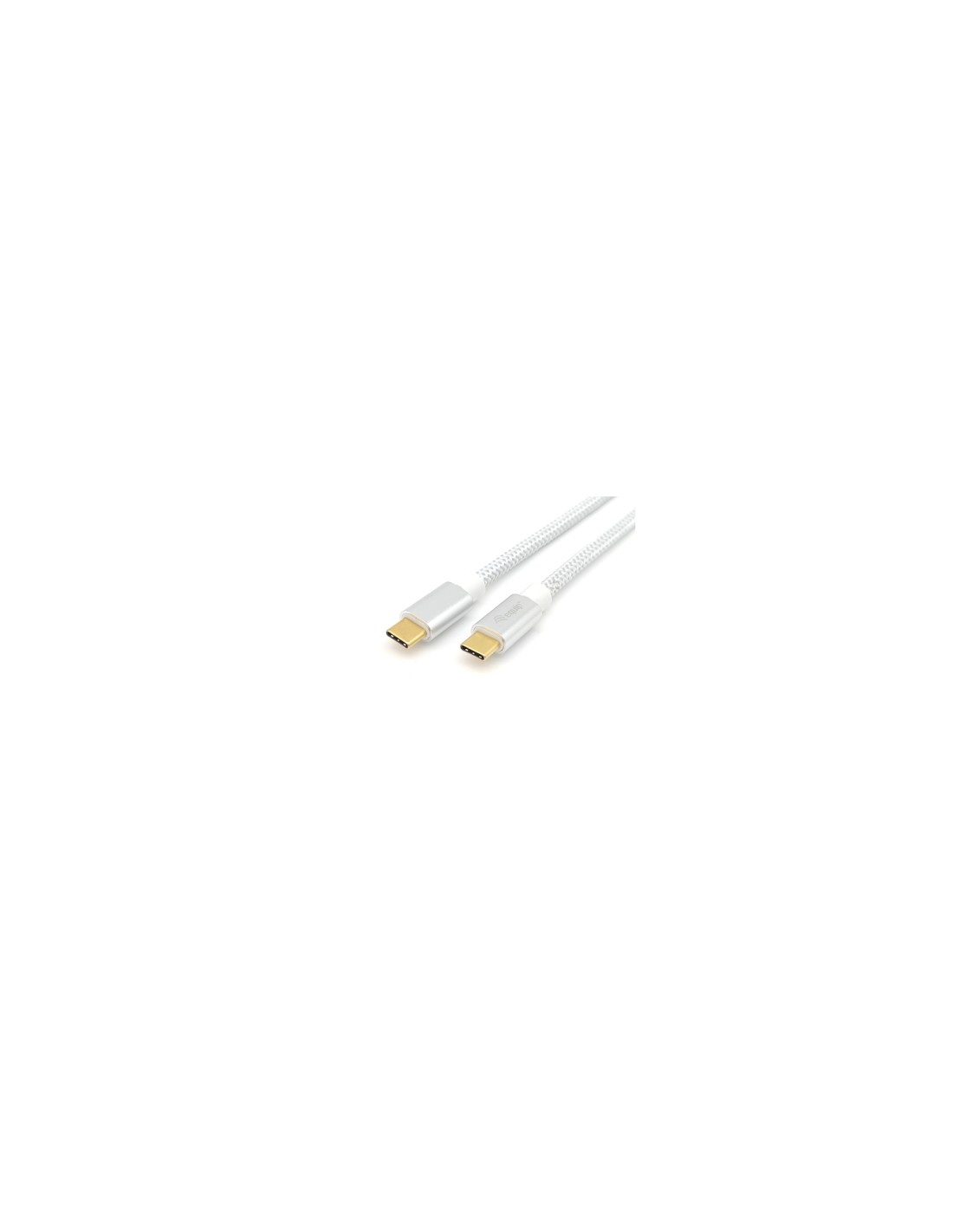 Equip 128356 cable USB 1 m USB 3.2 Gen 2 (3.1 Gen 2) USB C Plata, Blanco