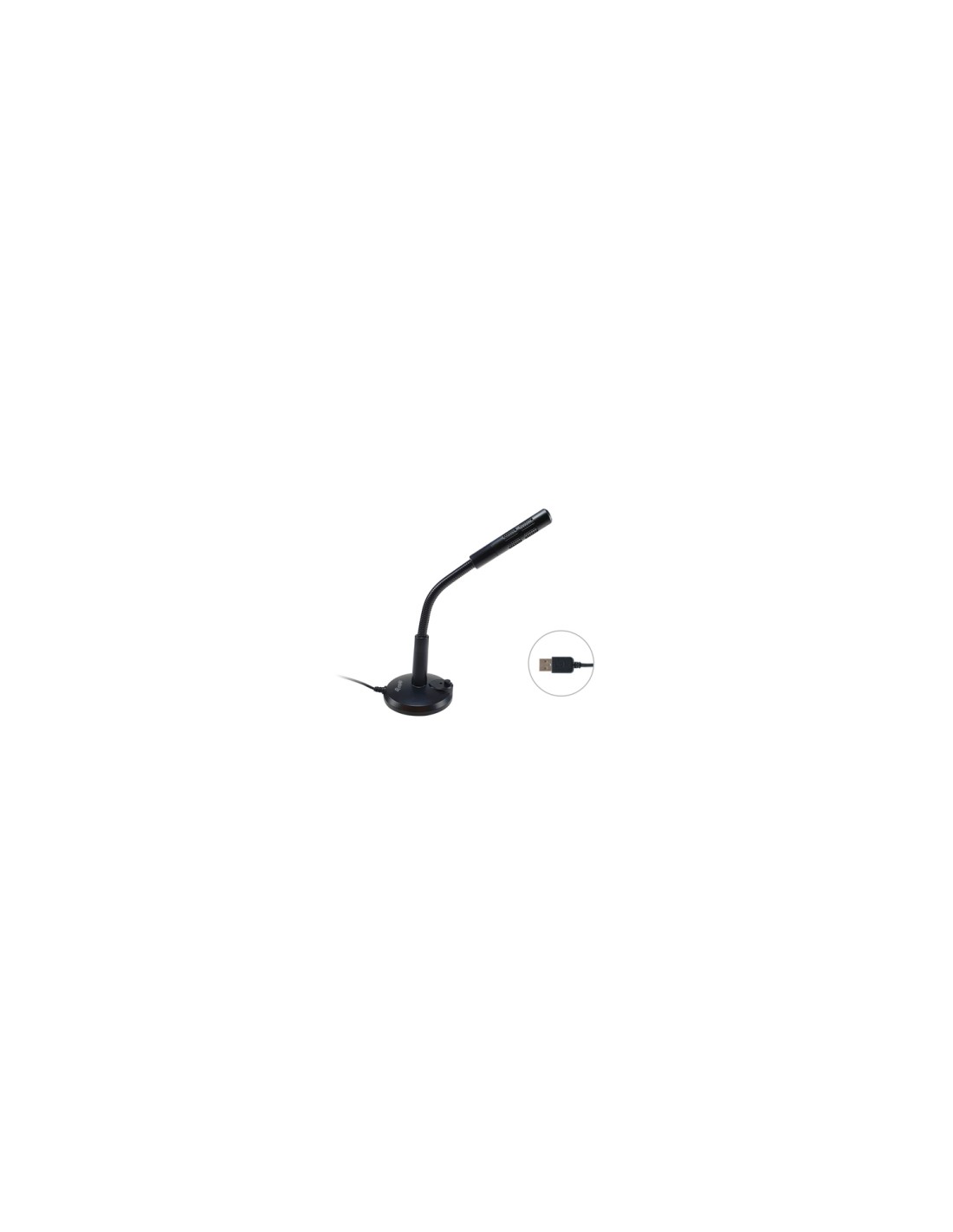 Equip Micrófono de superficie para mesa USB A Negro