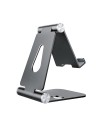 AISENS Soporte De Sobremesa Tamaño M Ajustable (2 Pivotes) Para Movil / Tablet, Gris