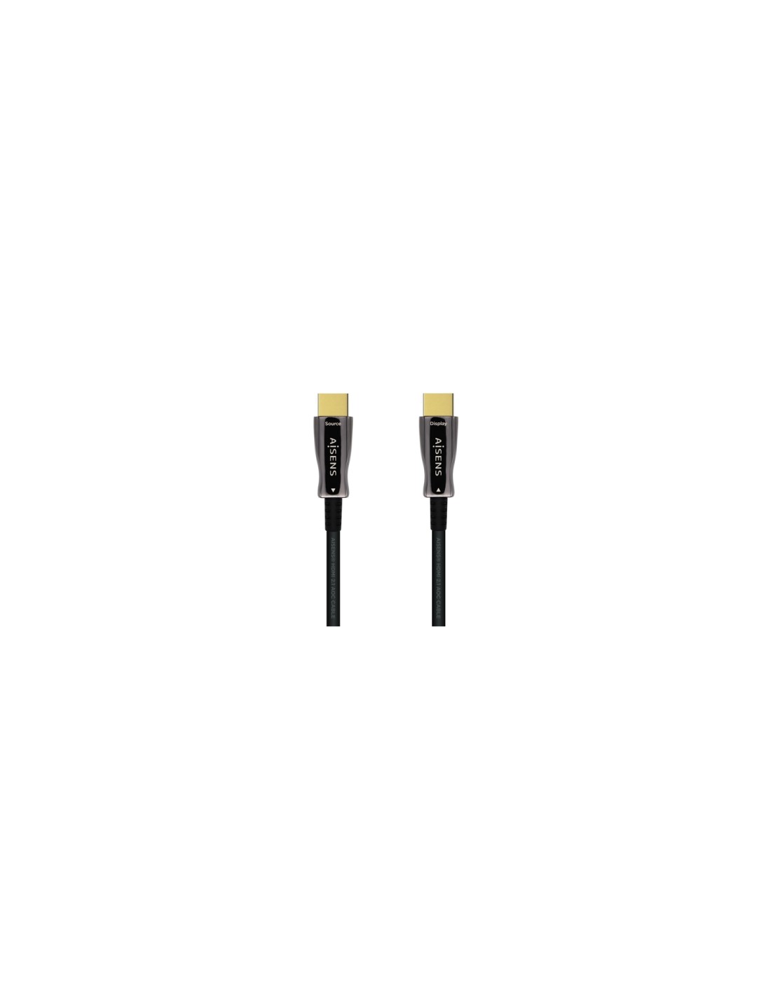 Aisens Cable Hdmi tipo-a estandar macho a 2x Hdmi tipo-a standard macho V2.1 AOC ultra alta velocidad 30 negro