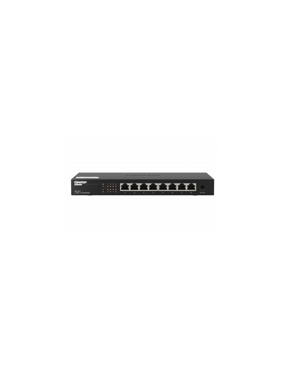 QNAP QSW-1108-8T switch No administrado 2.5G Ethernet (100/1000/2500) Negro
