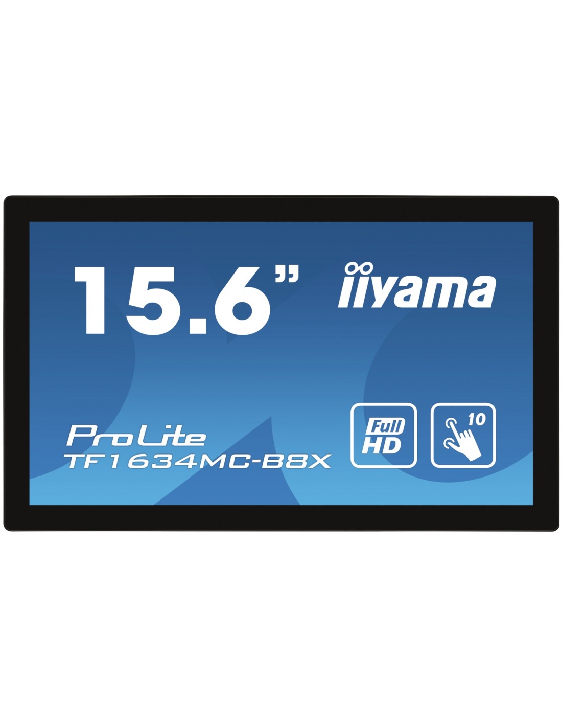 iiyama ProLite TF1634MC-B8X monitor pantalla táctil 39,6 cm (15.6") 1920 x 1080 Pixeles Multi-touch Multi-usuario Negro