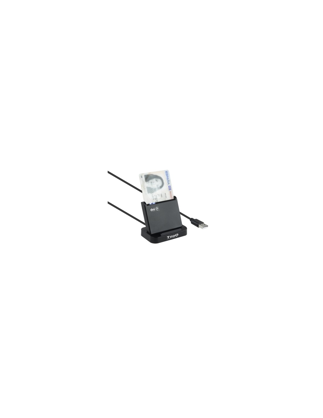 TooQ Lector de Tarjetas Inteligentes DNIe VISION USB 2.0, Negro