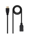 Nanocable Cable HDM 2.0 Prolongador A/M-A/H, Negro, 3 m