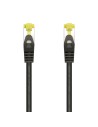 AISENS Cable De Red Latiguillo RJ45 LSZH Cat.7 600 MHz S/FTP PIMF AWG26, Negro, 25 cm