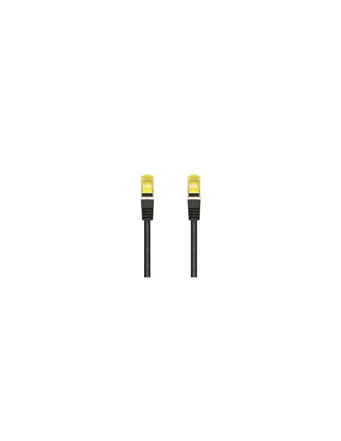 AISENS Cable De Red Latiguillo RJ45 LSZH Cat.7 600 MHz S/FTP PIMF AWG26, Negro, 25 cm