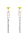 AISENS Cable De Red Latiguillo RJ45 LSZH Cat.7 600 MHz S/FTP PIMF AWG26, Blanco, 0.5 m