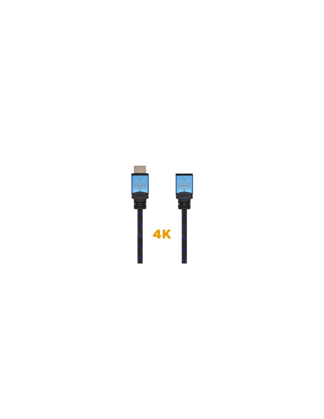 AISENS Cable HDMI V2.0 Prolongador Premium Alta Velocidad / HEC 4K@60Hz 18Gbps, A/M-A/H, Negro/Azul, 3.0m