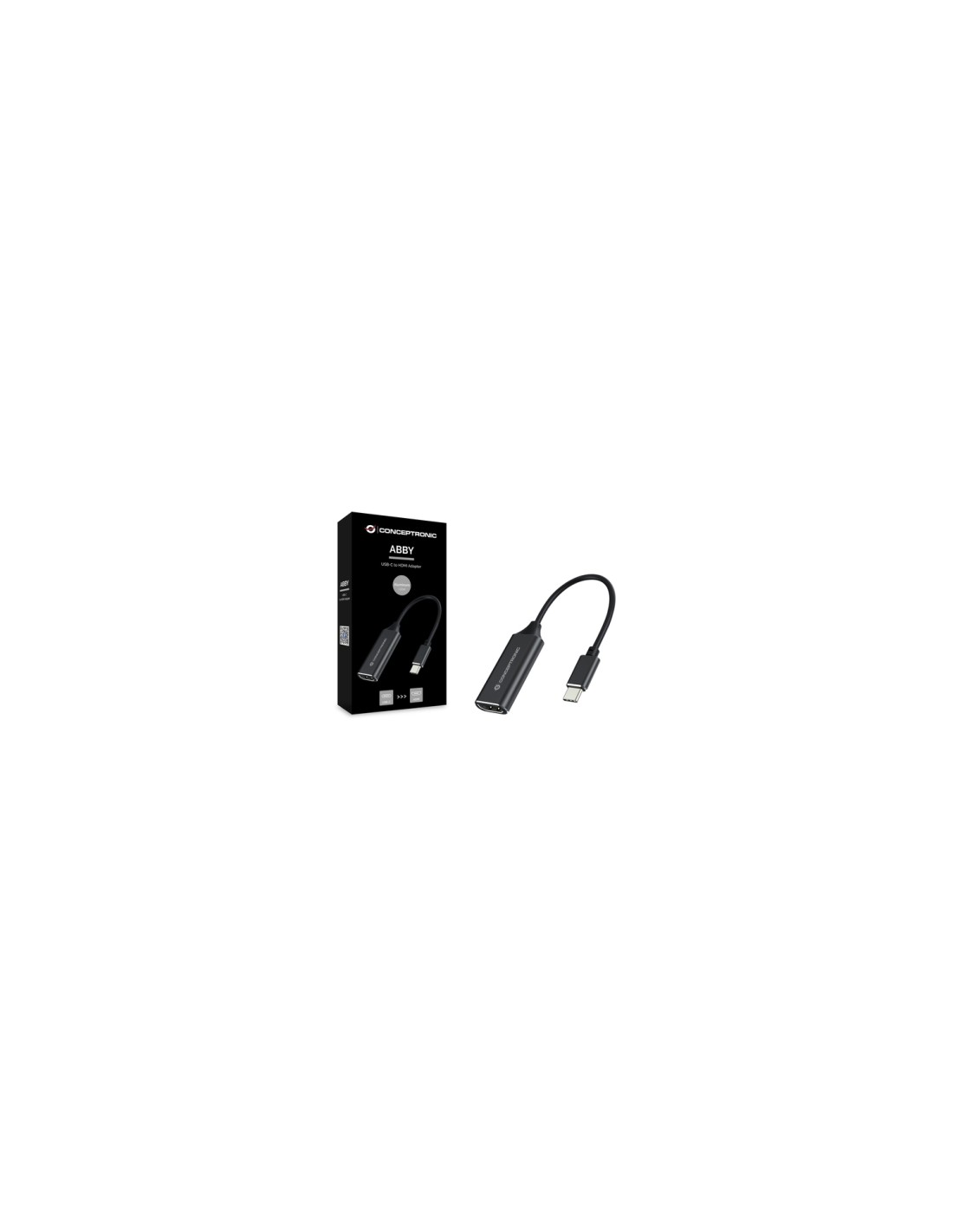 Conceptronic ABBY03B adaptador de cable de vÍ­deo HDMI tipo A (Estándar) USB Tipo C Negro