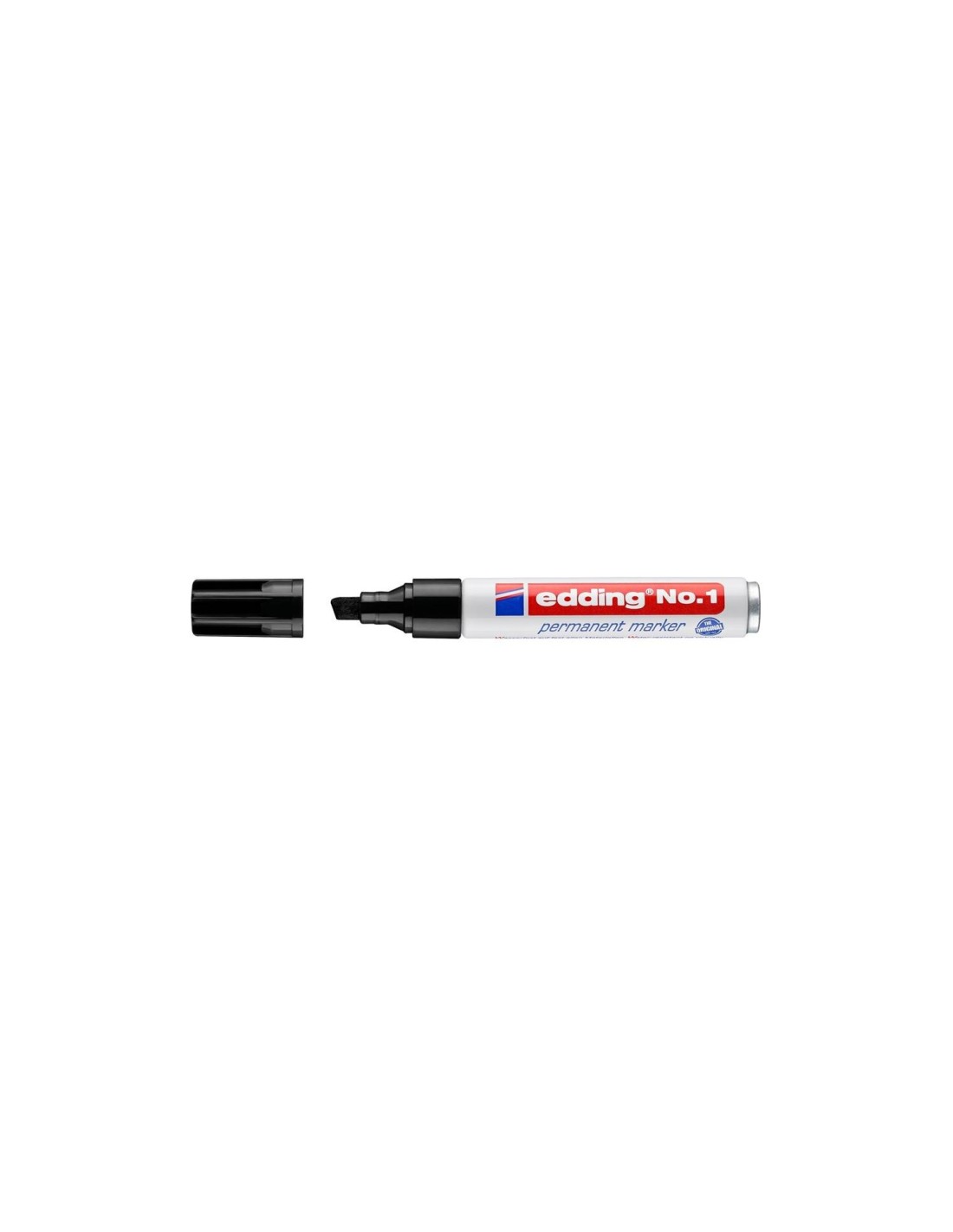 Edding No.1 marcador permanente Punta de cincel Negro