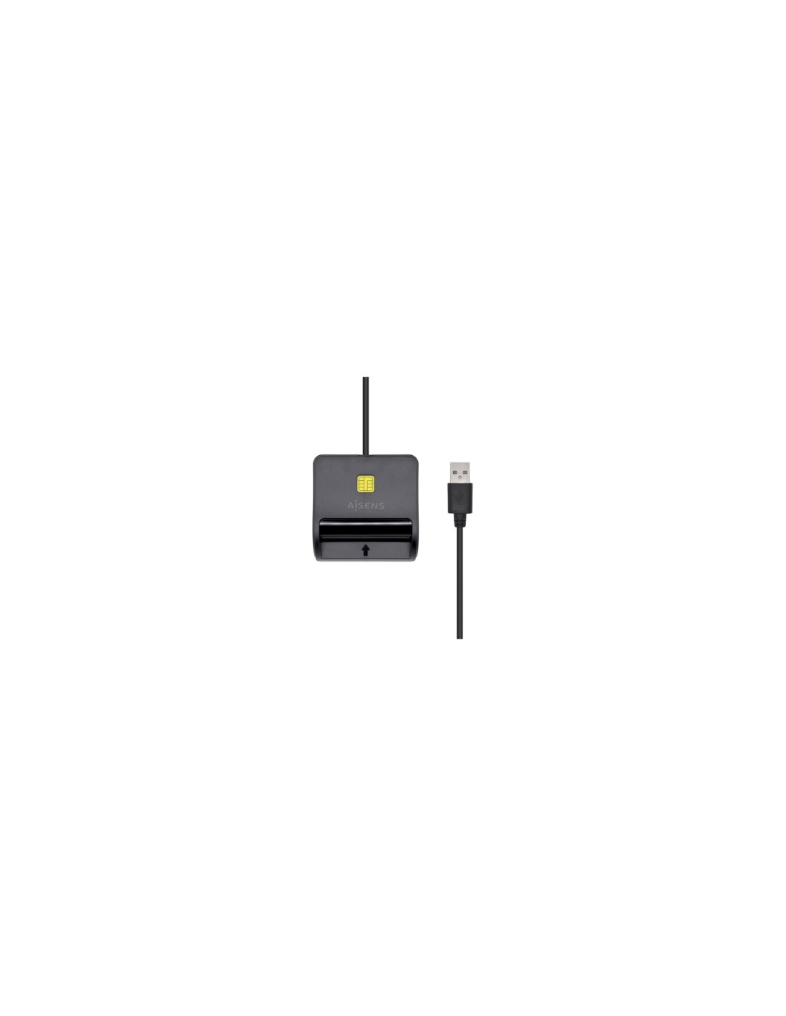 AISENS Lector de Tarjeta Inteligente DNI con Lector de Tarjetas SIM, SD, Micro SD, MMC, RS-MMC, MMC Micro, Negro
