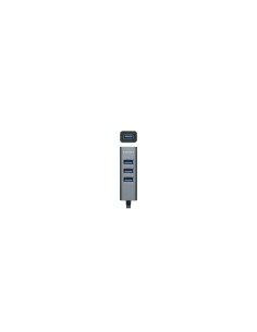 AISENS Hub USB 3.1 USB-C, USB-C/M - 4x Tipo A/H, Gris, 10 cm 2