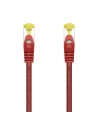 AISENS Cable De Red Latiguillo RJ45 LSZH Cat.7 600 MHz S/FTP PIMF AWG26, Rojo, 0.5 m
