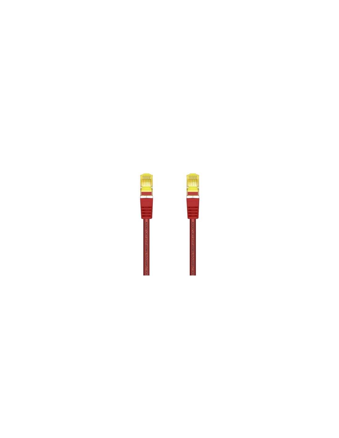 AISENS Cable De Red Latiguillo RJ45 LSZH Cat.7 600 MHz S/FTP PIMF AWG26, Rojo, 0.5 m