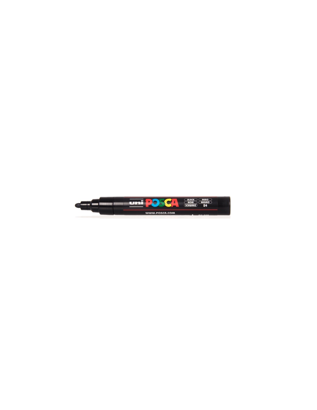 Uni POSCA PC-5M marcador Punta redonda Negro