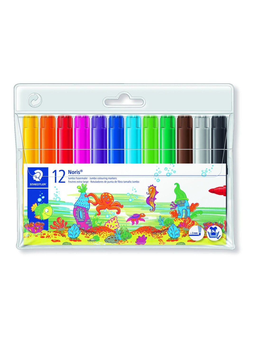 Staedtler Noris 340 marcador permanente Multicolor 12 pieza(s)