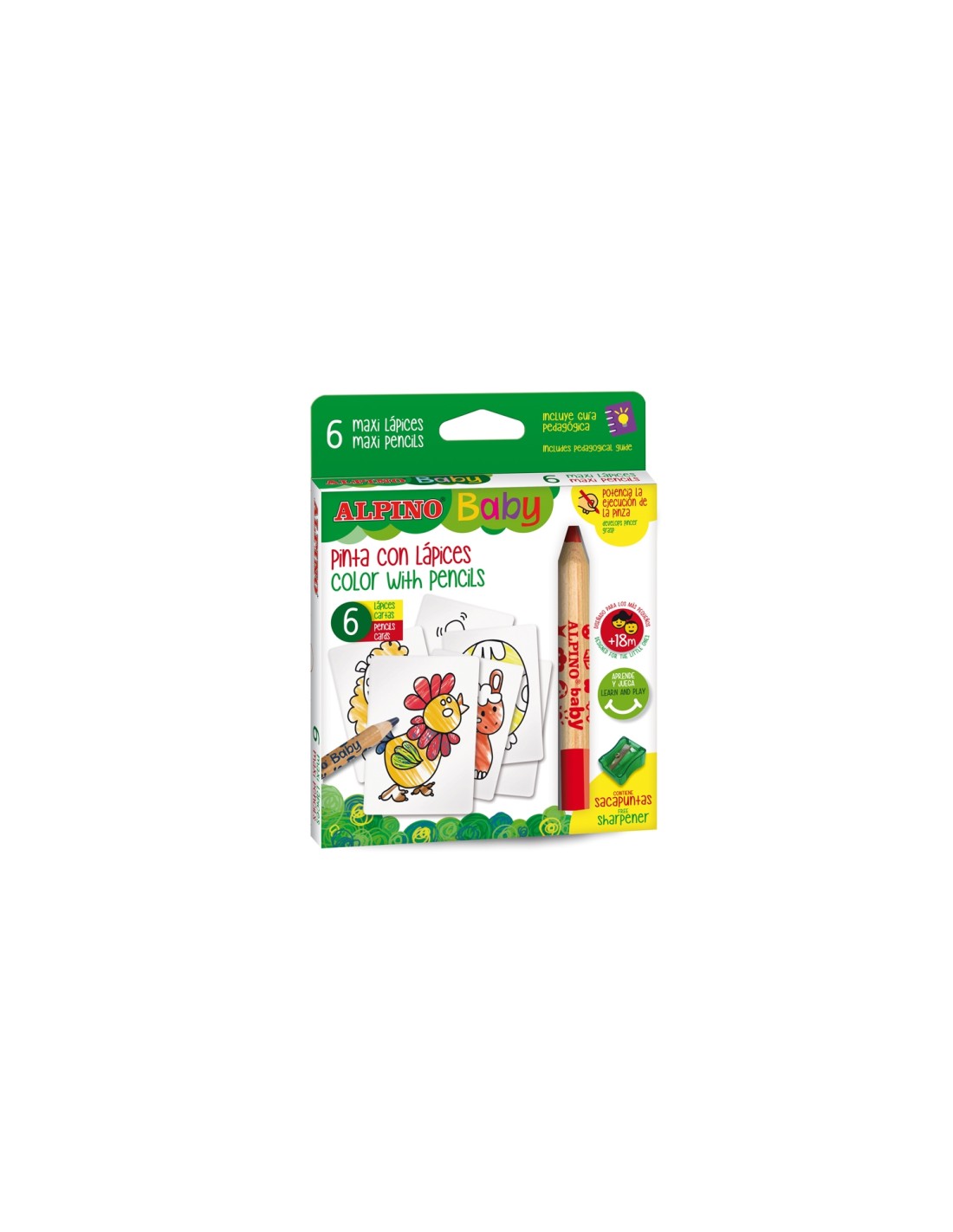 Alpino AL002006 lápiz de color Multicolor 6 pieza(s)