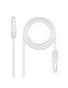 Nanocable Cable Red Latiguillo RJ45 CAT.6 UTP AWG24, Blanco, 25 cm