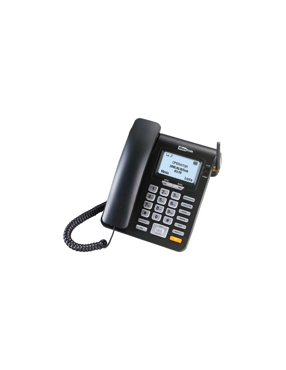 MaxCom MM28D teléfono Teléfono DECT Negro