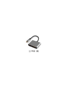 Ewent EW9700 adaptador de cable de vÍ­deo 0,15 m USB Tipo C HDMI + VGA (D-Sub) Negro, Plata 2