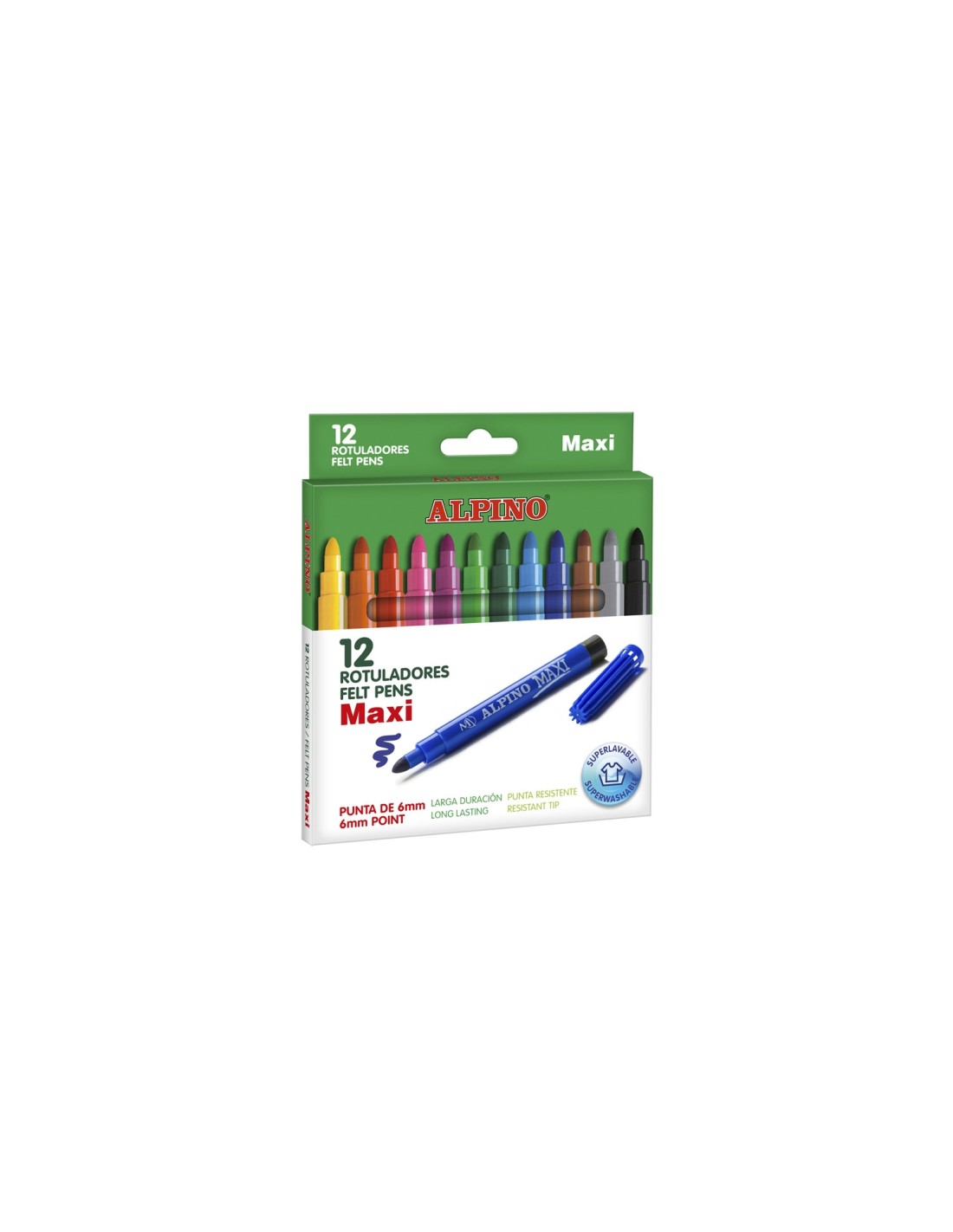 Alpino AR000006 rotulador Extra-grueso Multicolor 12 pieza(s)