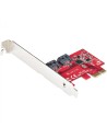 StarTech.com Tarjeta PCIe SATA - Tarjeta PCI Express Controladora de 2 Puertos SATA de 6Gbps - de Perfil Completo o Bajo - Tarje