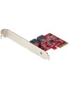 StarTech.com Tarjeta PCIe SATA - Tarjeta PCI Express Controladora de 2 Puertos SATA de 6Gbps - Perfil Completo o Bajo - Adaptado