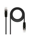 Nanocable Cable Red Latiguillo RJ45 CAT.6 UTP AWG24, Negro, 30 cm