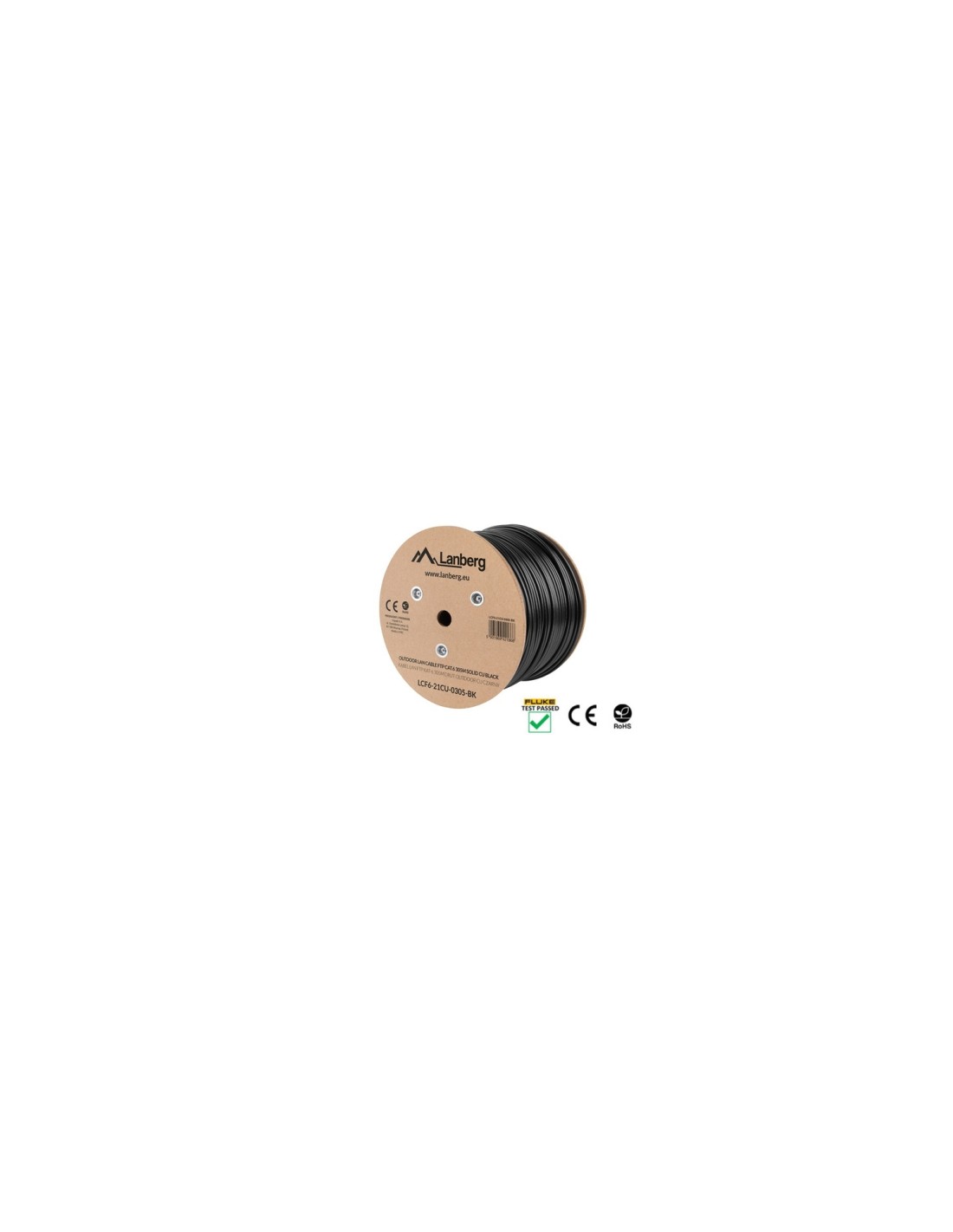 Lanberg LCF6-21CU-0305-BK cable de red Negro 305 m Cat6 F/UTP (FTP)