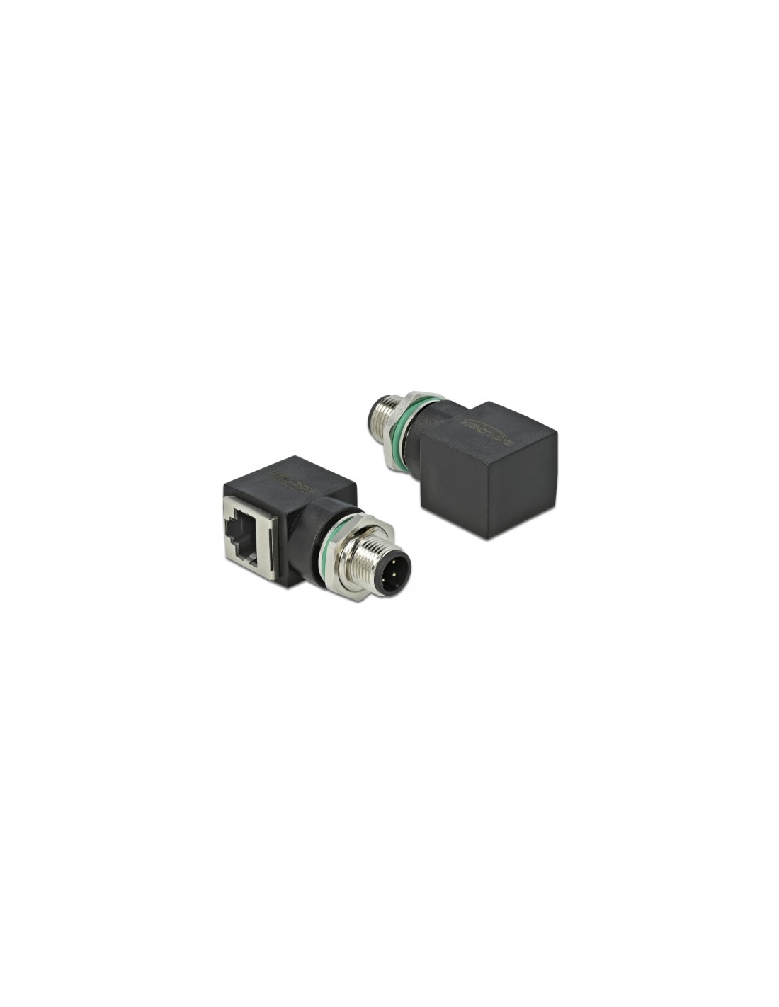DeLOCK 66313 cambiador de género para cable M12 RJ45 Negro