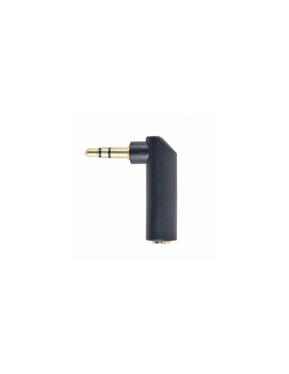 Gembird A-3.5M-3.5FL cambiador de género para cable 3.5mm 3,5mm Negro