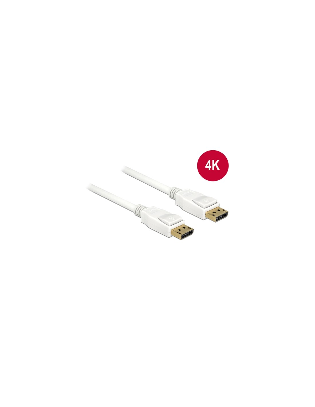 DeLOCK 3m, 2xDisplayPort DisplayPort Blanco