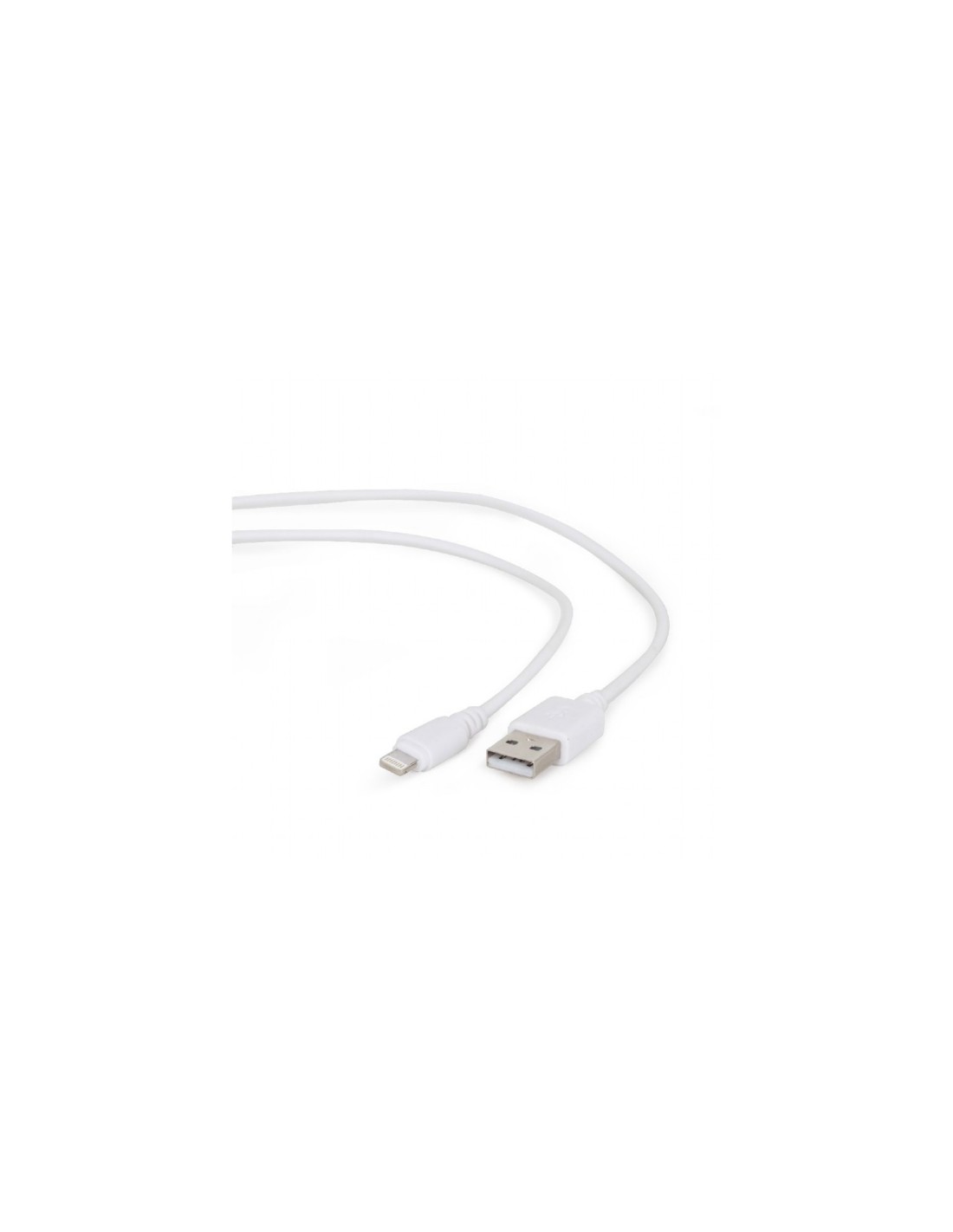 Gembird CC-USB2-AMLM-2M-W cable de conector Lightning Blanco