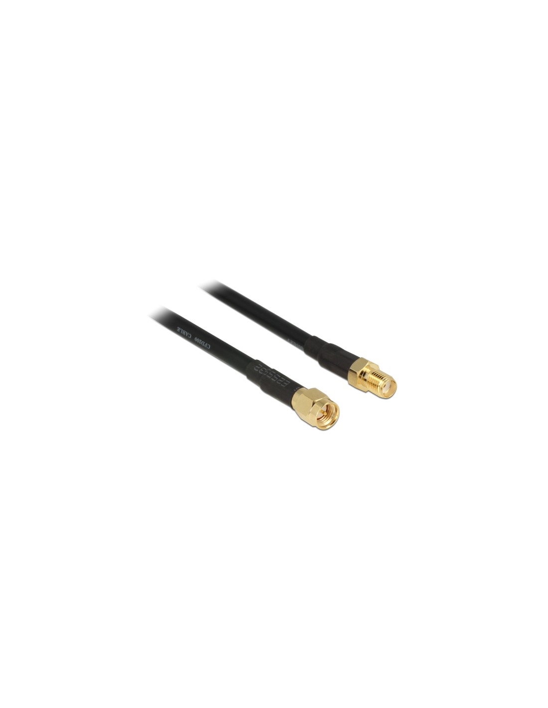 DeLOCK 88930 cable coaxial CFD200 0,9 m SMA Negro