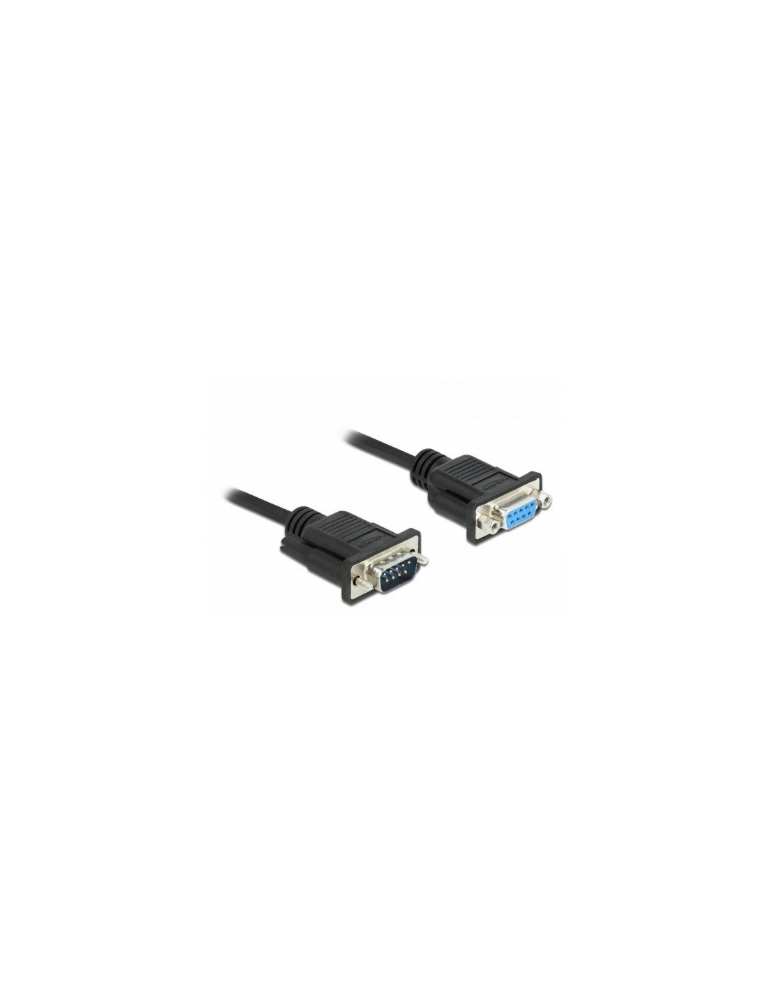 DeLOCK 86598 cable de serie Negro 5 m RS-232 Sub-D9