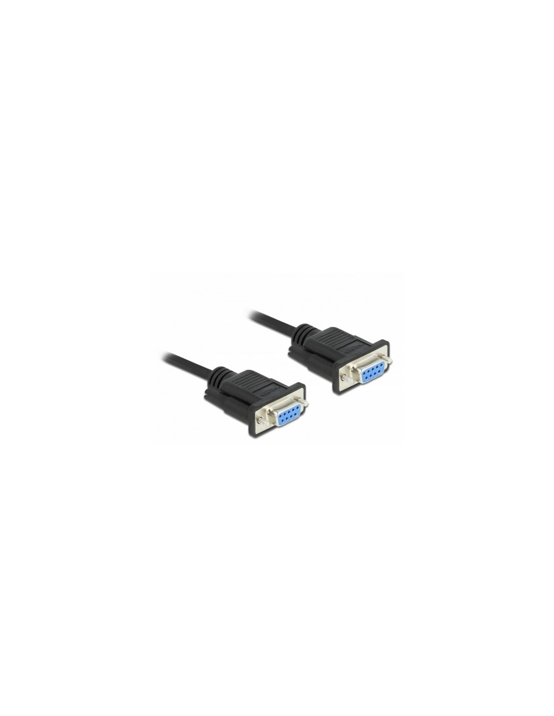 DeLOCK 86606 cable de serie Negro 3 m RS-232 Sub-D9