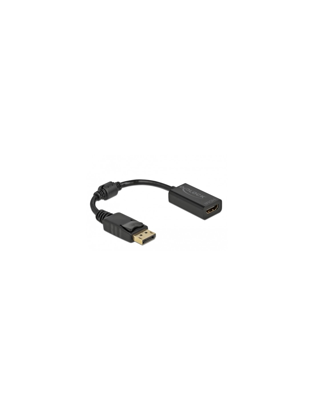 DeLOCK 61011 adaptador de cable de vÍ­deo 0,15 m DisplayPort HDMI Negro