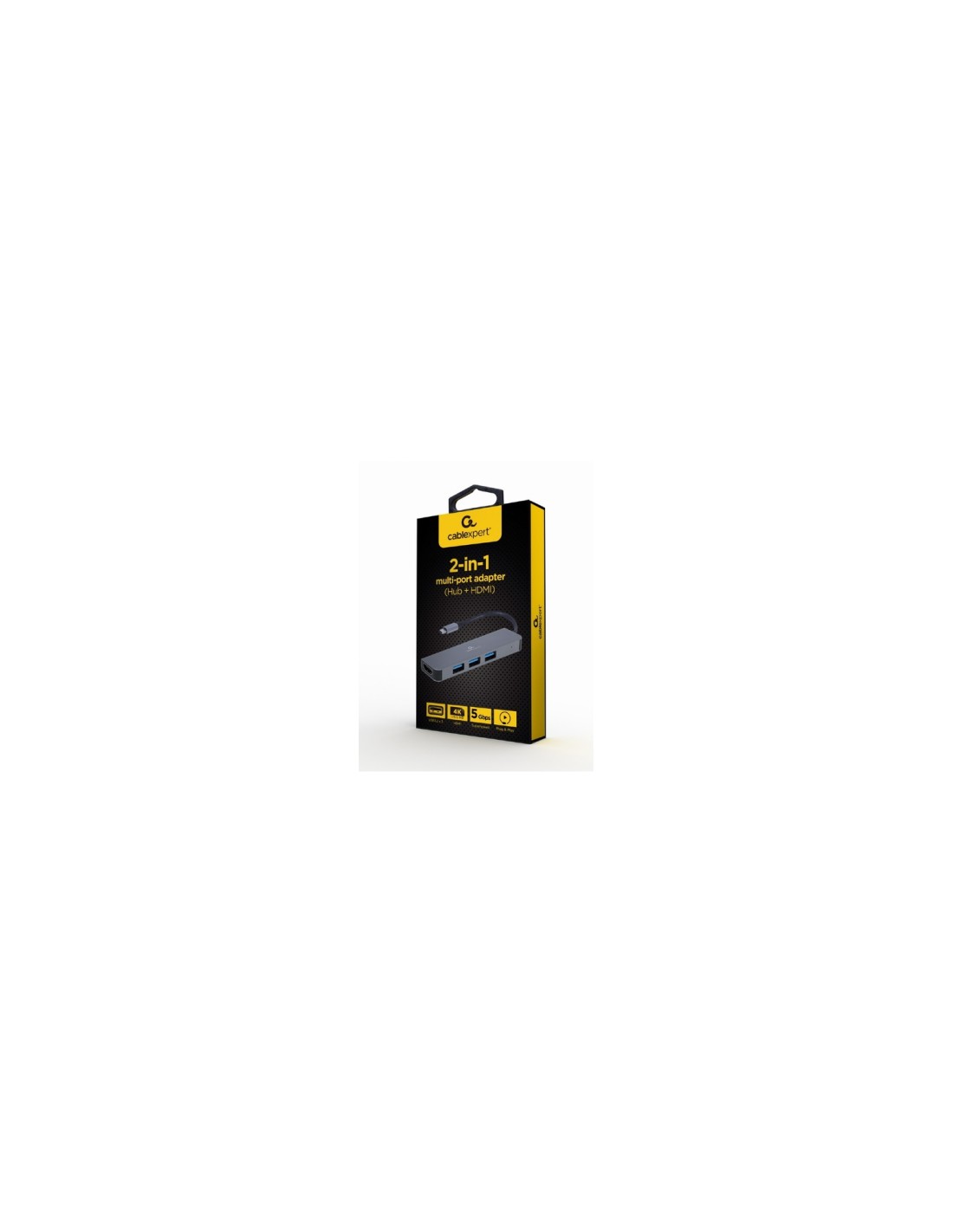 Gembird A-CM-COMBO2-01 hub de interfaz USB 3.2 Gen 1 (3.1 Gen 1) Type-C 625 Mbit/s Gris