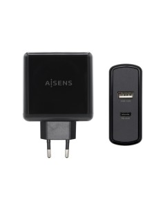 AISENS ASCH-2PD45A-BK cargador de dispositivo móvil GPS, Mando para