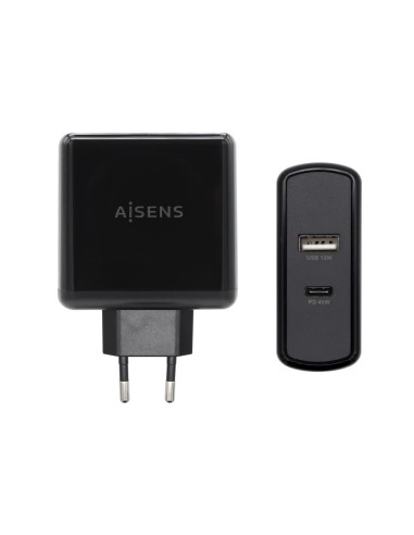 AISENS ASCH-2PD45A-BK cargador de dispositivo móvil GPS, Mando para