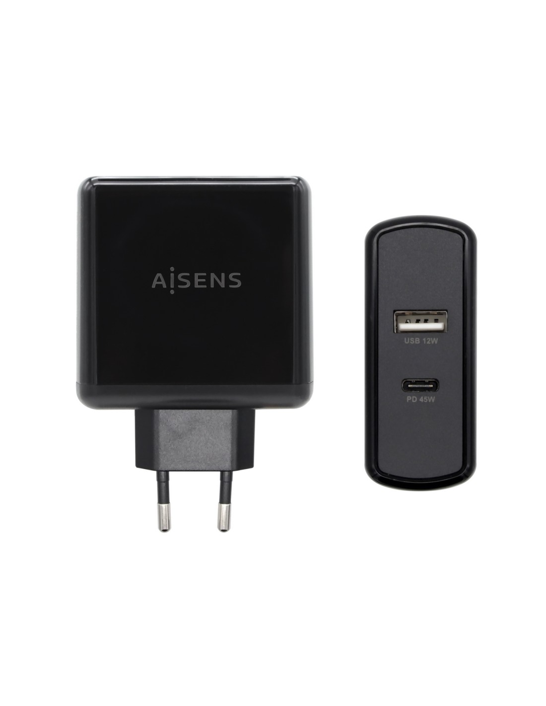 AISENS ASCH-2PD45A-BK cargador de dispositivo móvil Negro Interior