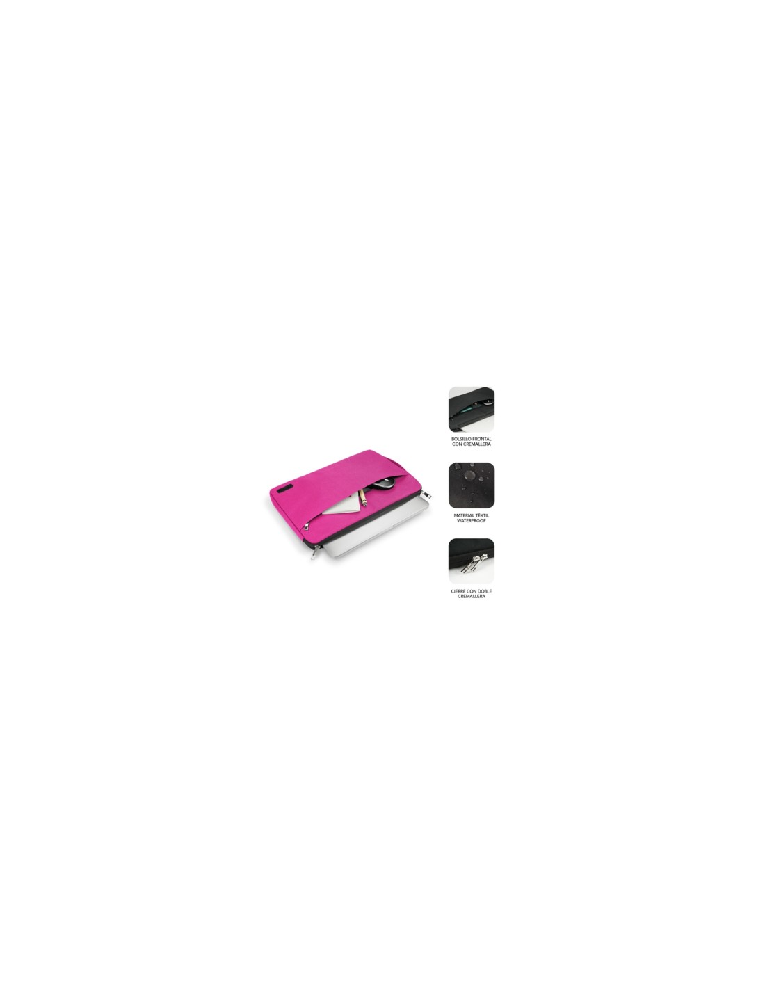 SUBBLIM Funda Ordenador Urban Laptop Sleeve 13,3-14" Pink