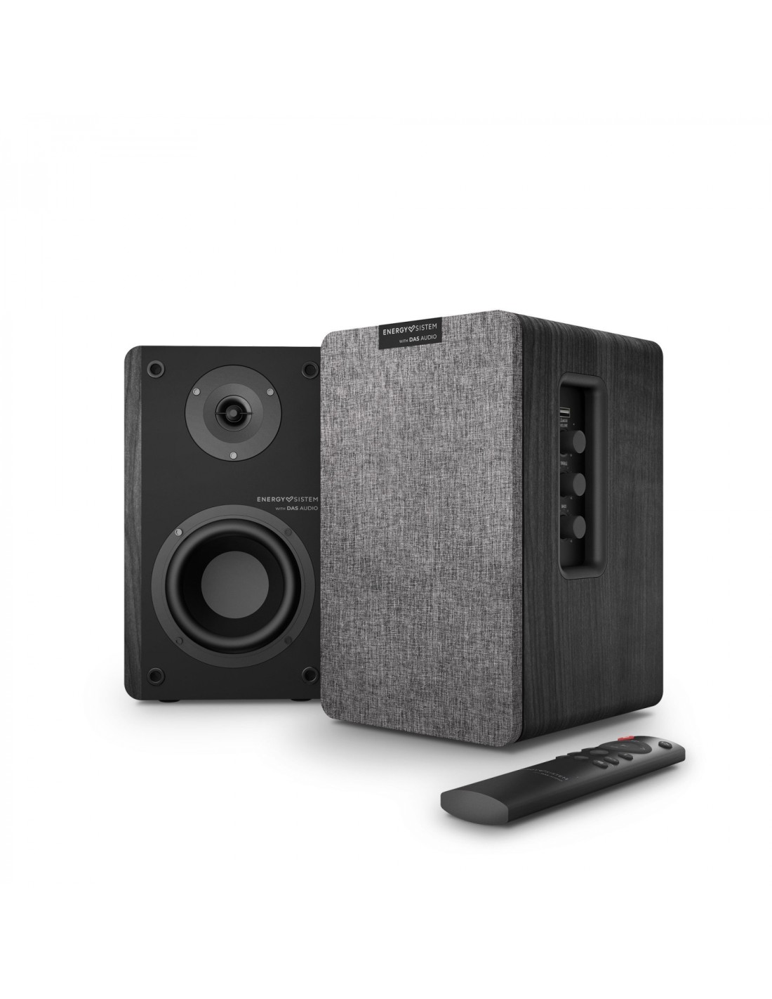 Energy Sistem Studio Monitor 4 Hi Fi De 2 vÍ­as Gris, Madera Inalámbrico y alámbrico 50 W