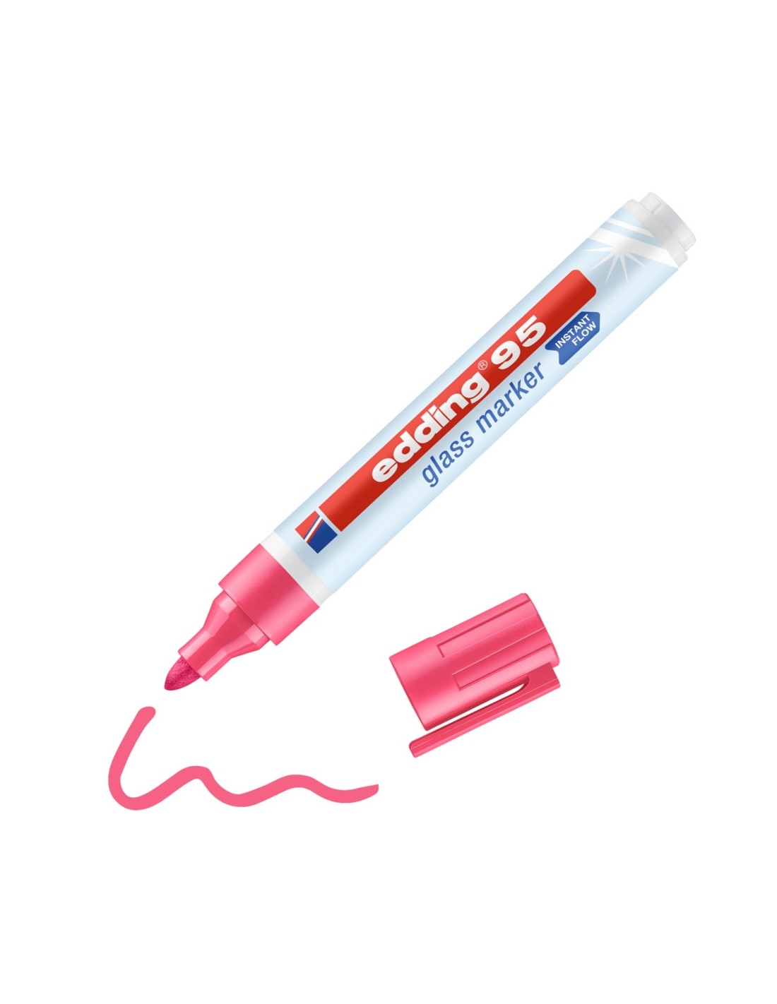 Edding 95 Glass marcador 1 pieza(s) Punta redonda Rosa