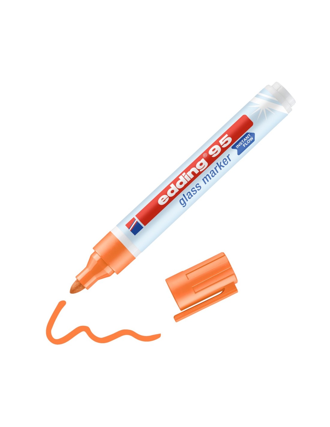 Edding 95 Glass marcador 1 pieza(s) Punta redonda Naranja