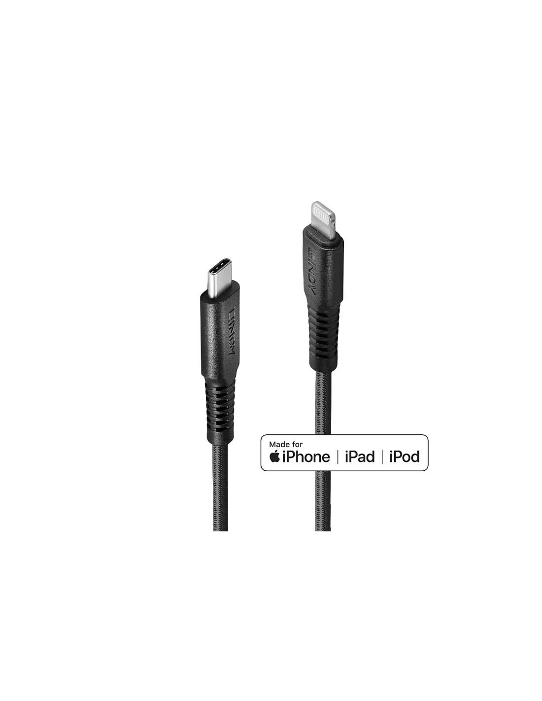 Lindy 31285 cable de conector Lightning 0,5 m Negro
