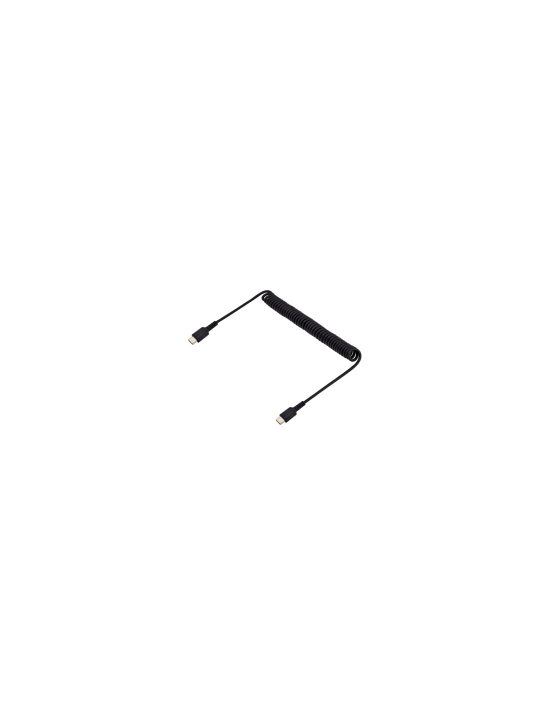 StarTech.com Cable de 1m de Carga USB C a USB C, Cable USB Tipo C Rizado de Carga Rápida y Servicio Pesado, Cable USB 2.0 USBC, 